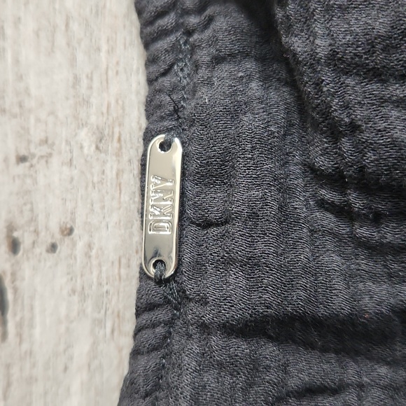 DKNY V NECK FRONT TIE BLACK SWIM COVER UP MAXI DRESS SIZE L NEW WITH TAGS - Picture 6 of 8